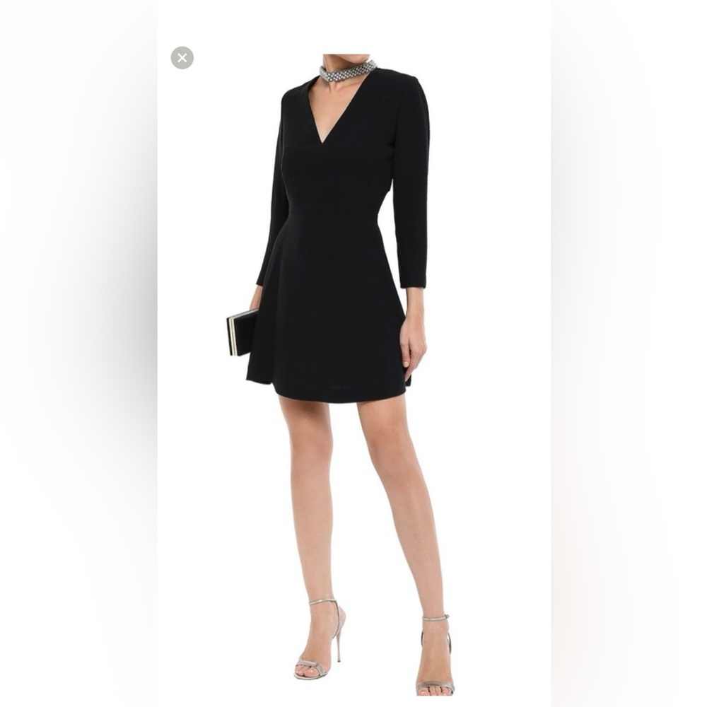 sandro pearl embellished crepe mini dress